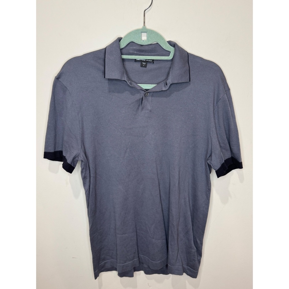 James Perse 100% cotton polo sz 1 Small‎ Gray Estilo